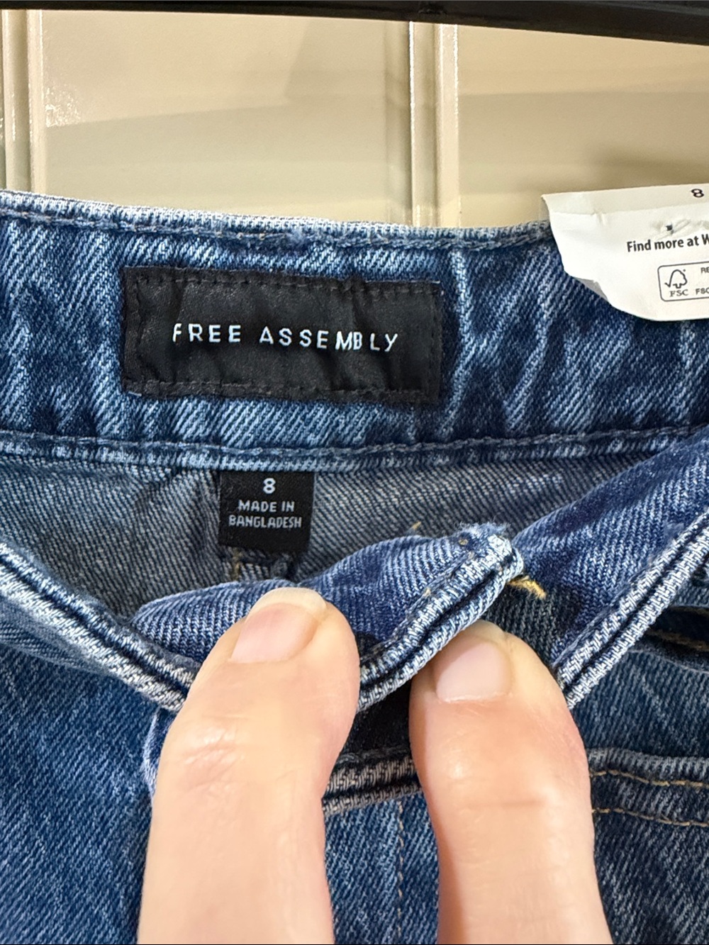 Women’s Wide Leg High Waisted Jeans by Free Assembly Brand. NWT! - Picture 4 of 16